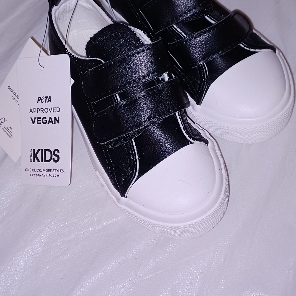 Baby Faux Leather Vegan  Trainers Size 7